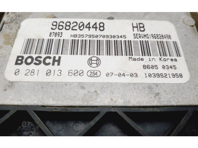 Блок управления двигателем Блок управления 96820448   Chevrolet Lanos