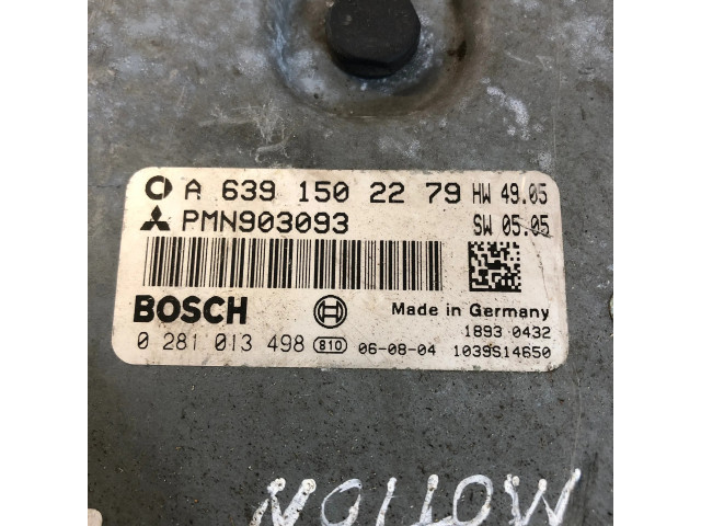 Блок управления двигателя A6391502279, 0281013498 Mitsubishi Colt