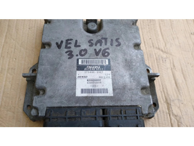 Блок управления двигателя 8200208997 Renault Vel Satis