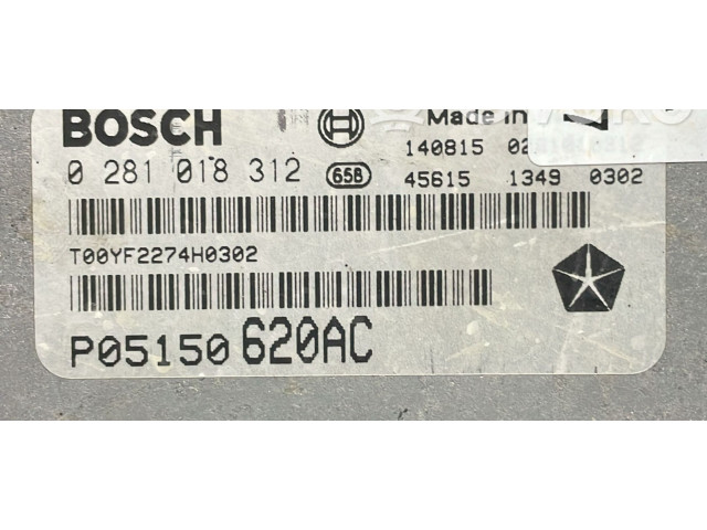 Комплект блоков управления 0281018312, 0281018312   Fiat Freemont