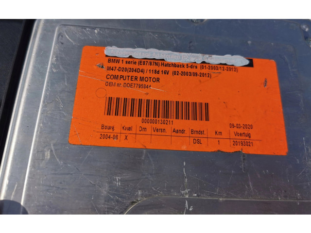 Комплект блоков управления 0281011631, 0281011631 DDE7795844 BMW 1 E81 E87