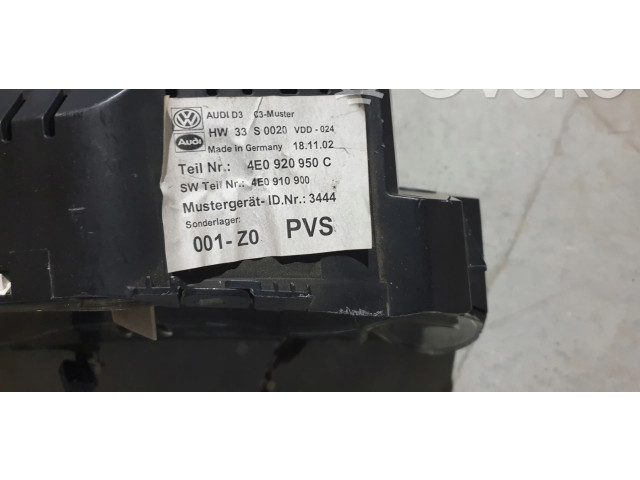 Панель приборов 4E0920950C   Audi A8 S8 D3 4E       