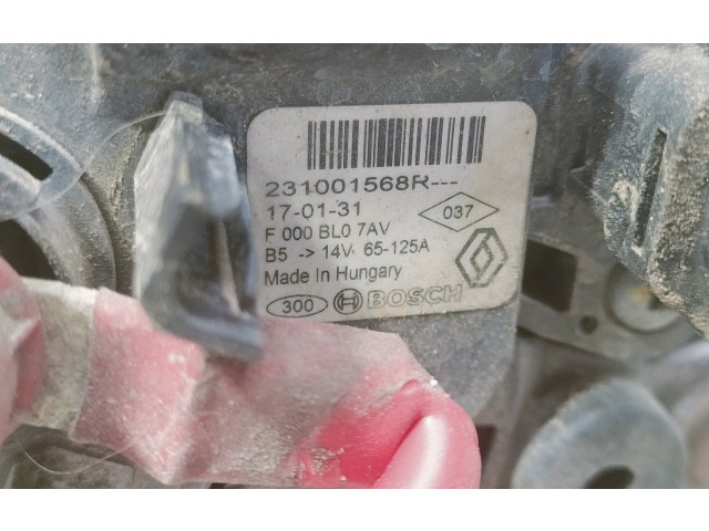 Генератор 231001568R, F000BLO7AV65125A Dacia Dokker