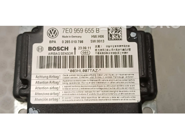 Блок подушек безопасности 7E0959655B, 0285010798   Volkswagen Transporter - Caravelle T5