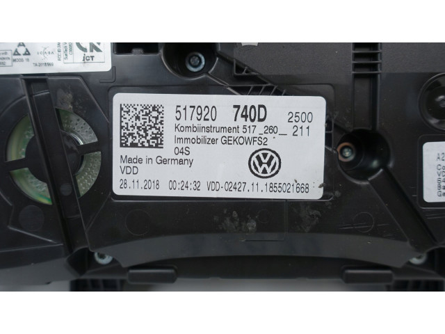 Панель приборов 517920740D, 21042KM Volkswagen Golf Sportsvan
