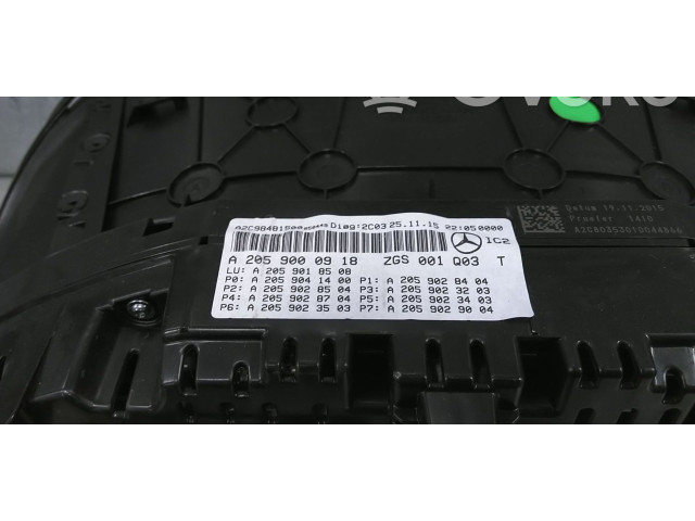 Přístrojová deska Mercedes-Benz GLC C253 2015 A2059000918, A2059002827