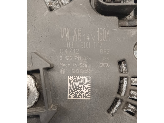 Генератор 03L903017, 0125711034 Volkswagen Touran II