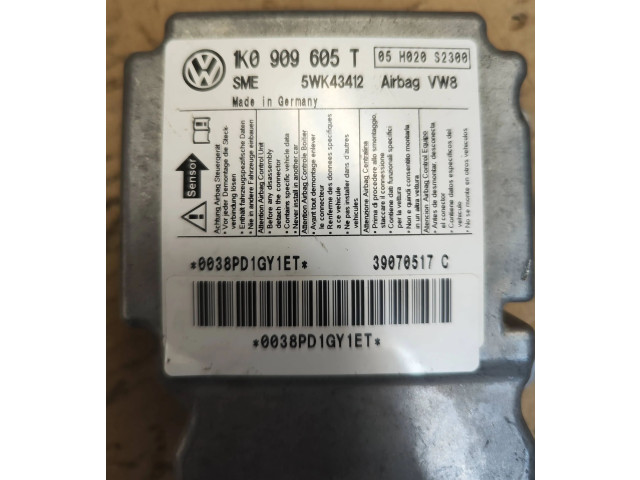 Блок подушек безопасности 1K0909605T, 5WK43412   Volkswagen Golf Plus