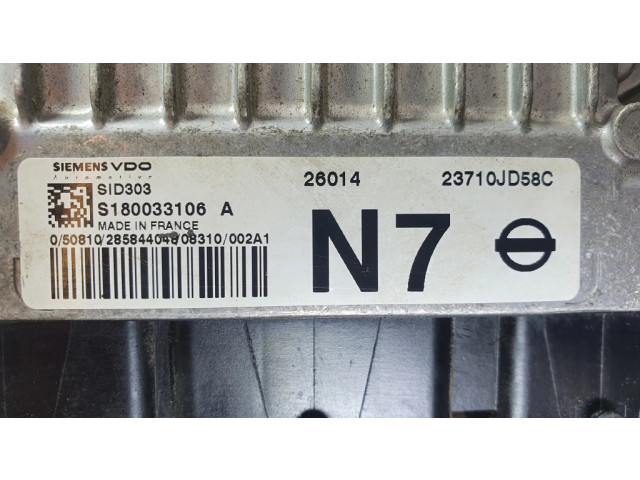 Řídící jednotka 23710JD58C, S180033106A Nissan Qashqai 2010