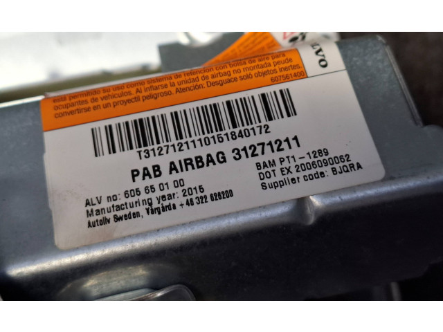 Подушка безопасности пассажира 31271211, 605650100   Volvo V70