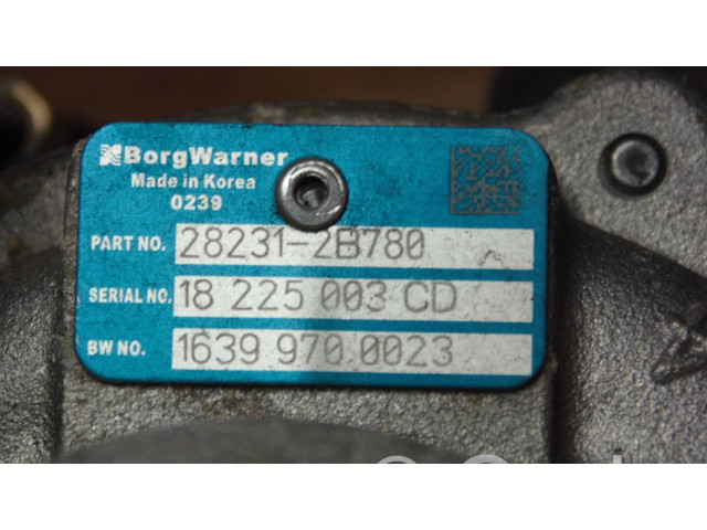 Turbodmychadlo Турбина 282312B780 Hyundai Kona I 1.6