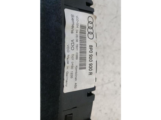 Панель приборов 8P0920930R, 8P0920930R Audi A3 S3 A3 Sportback 8P