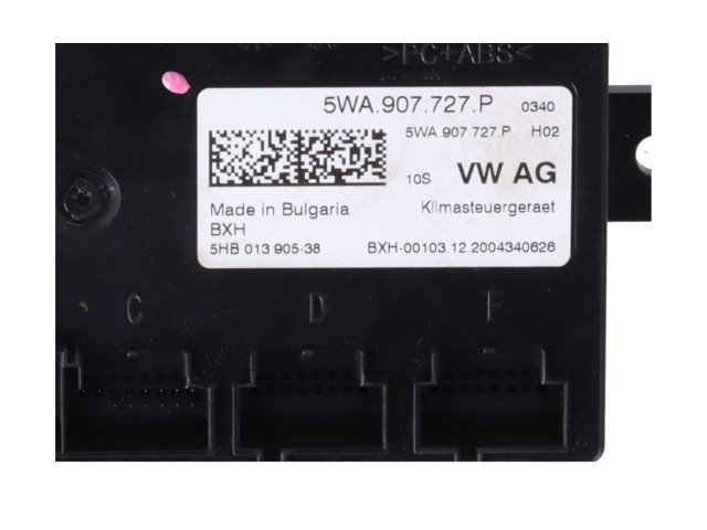 Блок управления климат-контролем 5WA907727P Skoda Octavia Mk4