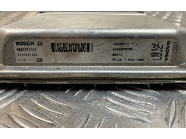 Блок управления двигателя 30646978A, 0281011441 Volvo V70