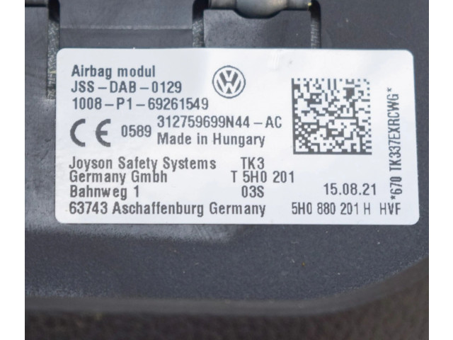 Подушка безопасности водителя 5H0880201H, 312759699N44   Volkswagen Golf VIII