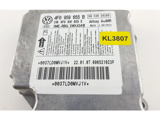 Блок подушек безопасности 4F0959655B, KL3807   Audi A6 S6 C6 4F