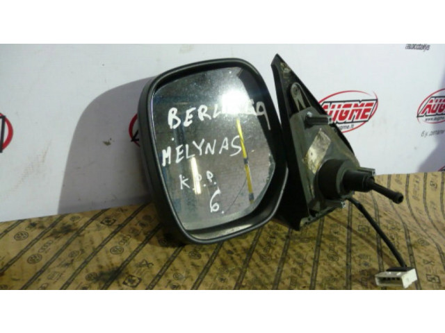 Зеркало (механическое) левое Citroen Berlingo 1996-2002 года