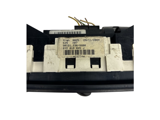 Блок управления климат-контролем 6Y0819045J, 901512360000 Skoda Fabia Mk1 (6Y)