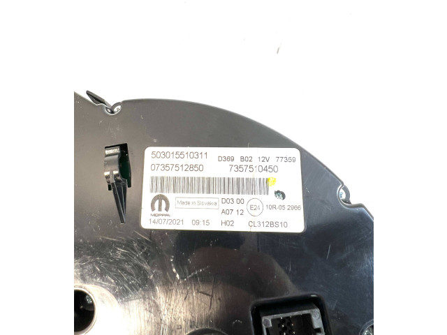 Přístrojová deska Fiat 500 2012 503015510311, 07357512850