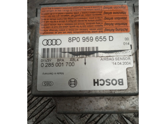 Блок подушек безопасности 8P0959655D, 0285001700   Audi A3 S3 8P