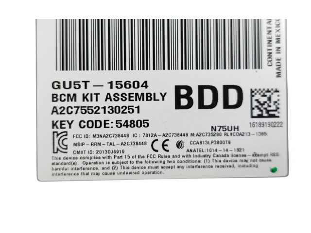 Модуль управления BSM GU5T15604, GU5T15604BDD Ford Fusion II