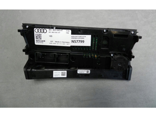 Блок управления климат-контролем 8K1820043T Audi A5 Sportback 8TA