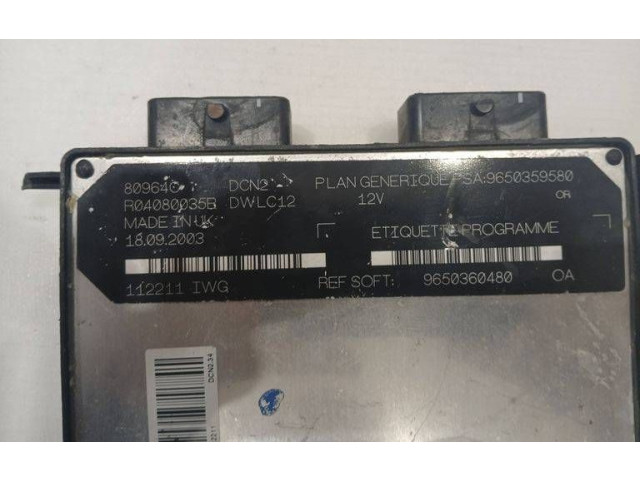 Řídící jednotka 9650360480, R04080035B   Citroen Berlingo 2007