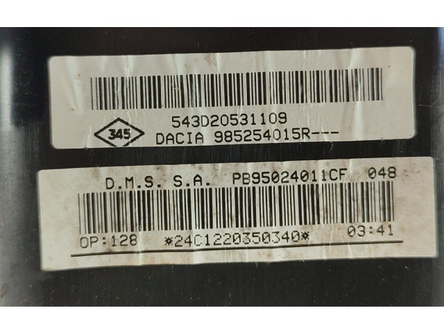 Подушка безопасности пассажира 985254015R Dacia Sandero