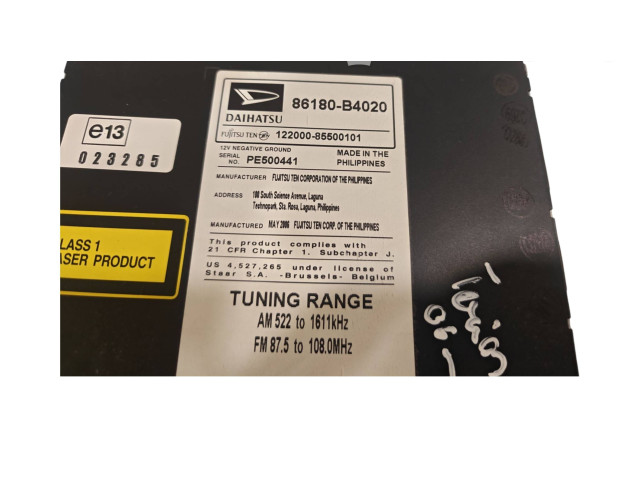 Рулевая рейка  Радио/ проигрыватель CD/DVD / навигация 86180B4020, PE500441   Daihatsu Terios  -  года