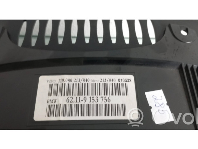 Přístrojová deska  BMW 5 E60 E61 2008 62119153756, 110080213  