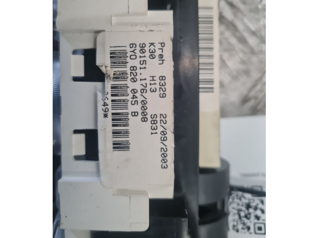 Блок управления климат-контролем 6Y0820045B Skoda Fabia Mk1 (6Y)