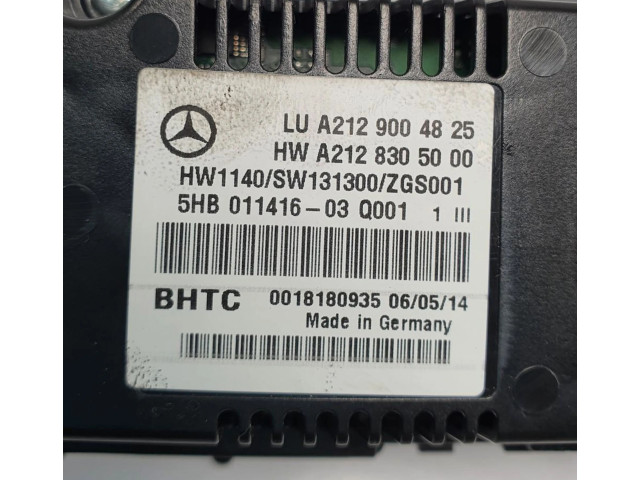 Блок управления климат-контролем A2129004825 Mercedes-Benz E C207 W207