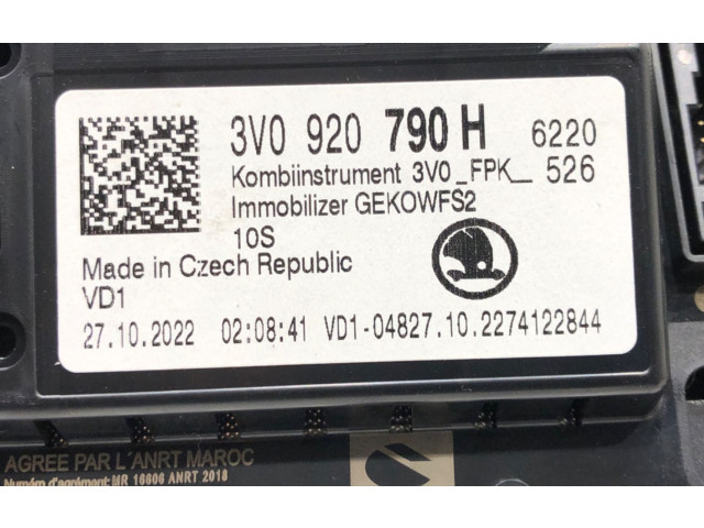 Панель приборов 3V0920790H Skoda Superb B8 (3V)
