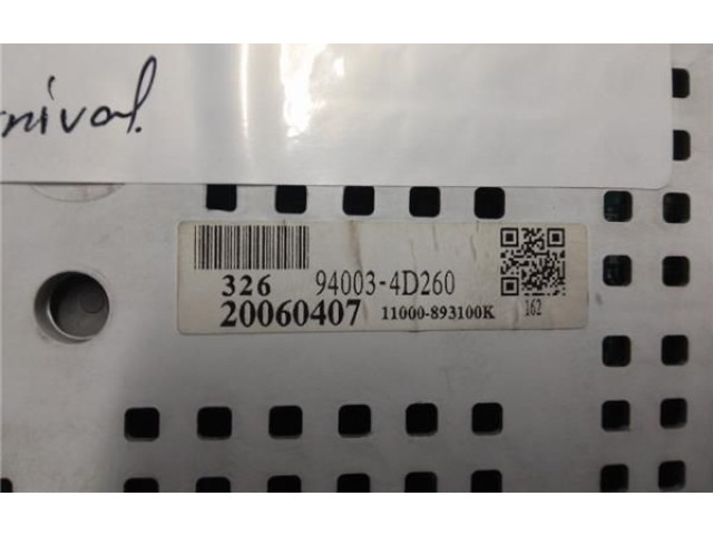Přístrojová deska  KIA Carnival 2007 940034D260, 940034D260  
