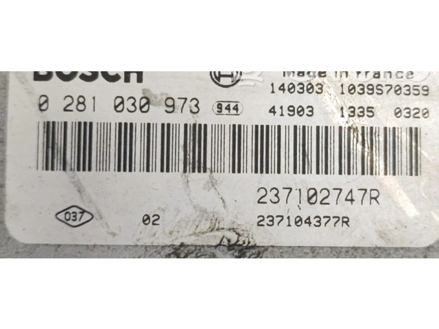 Řídící jednotka 0281030973, 0281030973 Renault Captur 2014