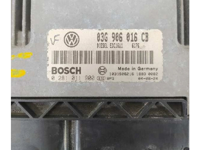 Блок управления двигателя 03G906016CB, 0281011900 Volkswagen Golf SportWagen