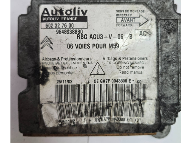 Блок подушек безопасности 9648938880, 602327600 Citroen Berlingo