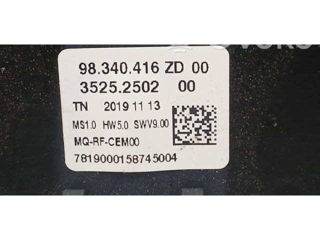 Блок управления климат-контролем 98340416ZD, 35252502   Peugeot Partner III