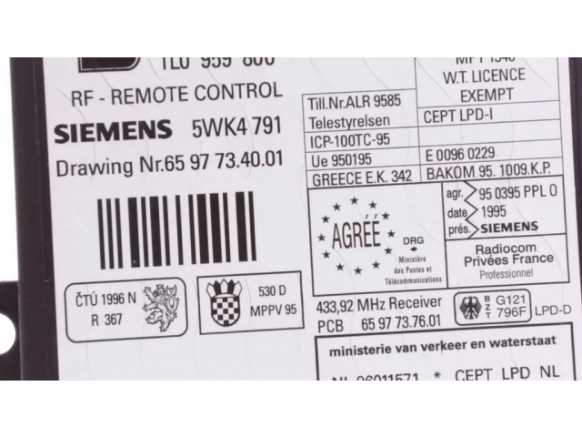 Блок подушек безопасности 1L0959800, 5WK4791   Seat Toledo I (1L)