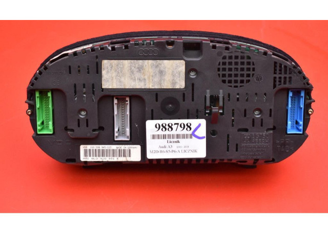 Спидометр (приборный щиток) 8L0920931E, 8L0920931E   Audi A3 S3 8L