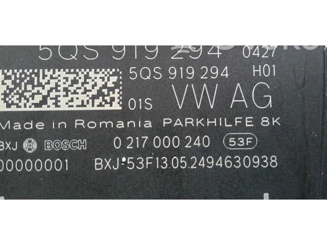Блок управления парковки 5QS919294, 0217000240 Volkswagen Golf VIII