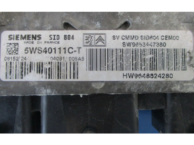 Блок управления двигателем Блок управления 9653447380, 9653447380 Alpine C2