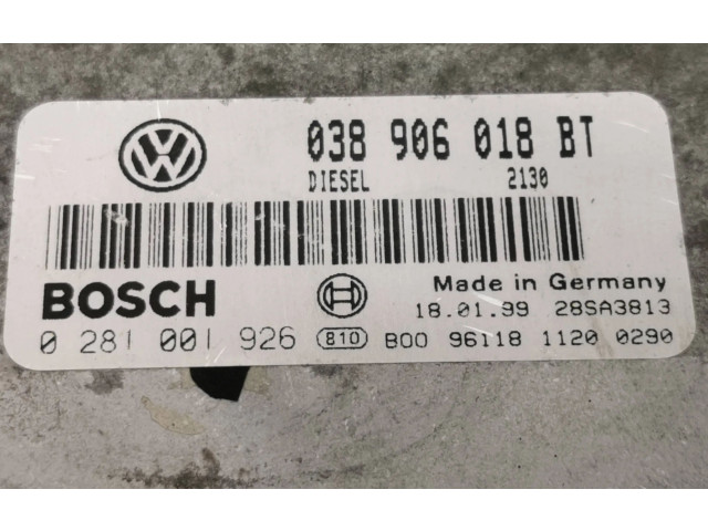 Řídící jednotka 038906018BT, 0281001926 Seat Toledo I (1L) 1999