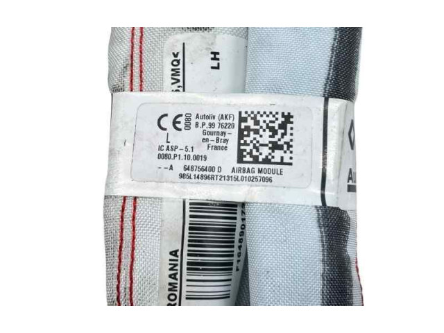 Боковая подушка безопасности 985L14896R Dacia Sandero