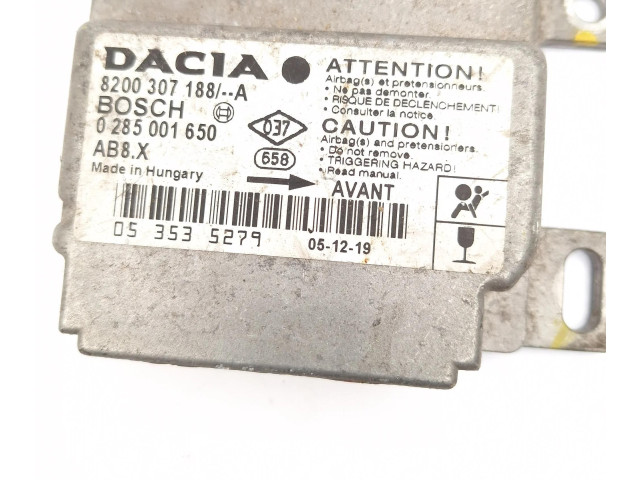 Блок подушек безопасности 8200307188A, 0285001650   Dacia Logan I