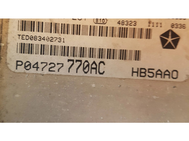 Řídící jednotka P04727770AC, 0281011281 Chrysler Voyager 2003