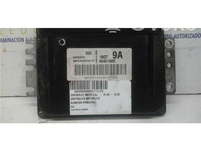 Блок управления двигателем Блок управления 96801800   Chevrolet Matiz