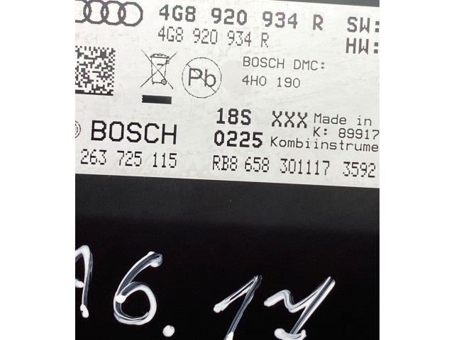 Панель приборов 4G8920934R, 263725115   Audi A6 S6 C7 4G       