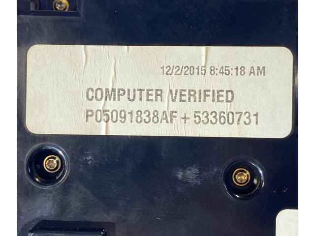 Блок управления климат-контролем P05091838AF, 05091838AF Jeep Grand Cherokee