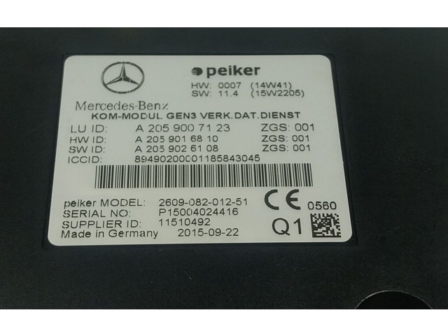 Блок управления A2059007123, A2059007123 Mercedes-Benz GLE AMG (W166 - C292)